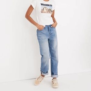 Madewell The Dad Jean Rigid Denim High Waist Sz 31